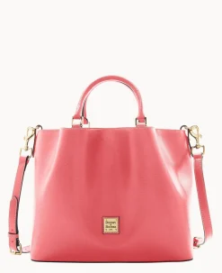 Dooney & Bourke The Saffiano Collection|Textured Leather<Saffiano Large Barlow Bubble Gum