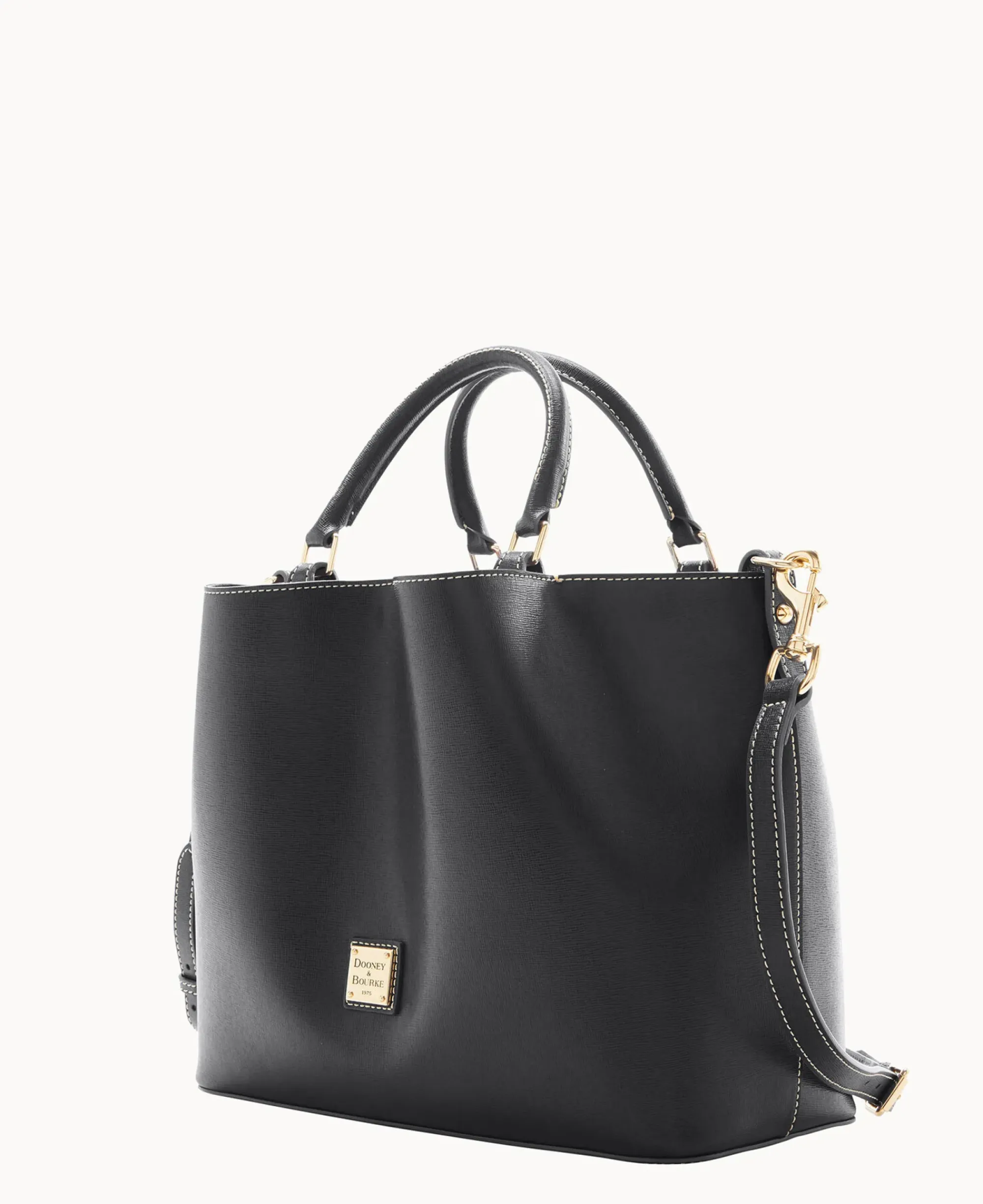 Dooney & Bourke The Saffiano Collection|Textured Leather<Saffiano Large Barlow Black