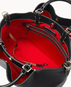 Dooney & Bourke The Saffiano Collection|Textured Leather<Saffiano Large Barlow Black