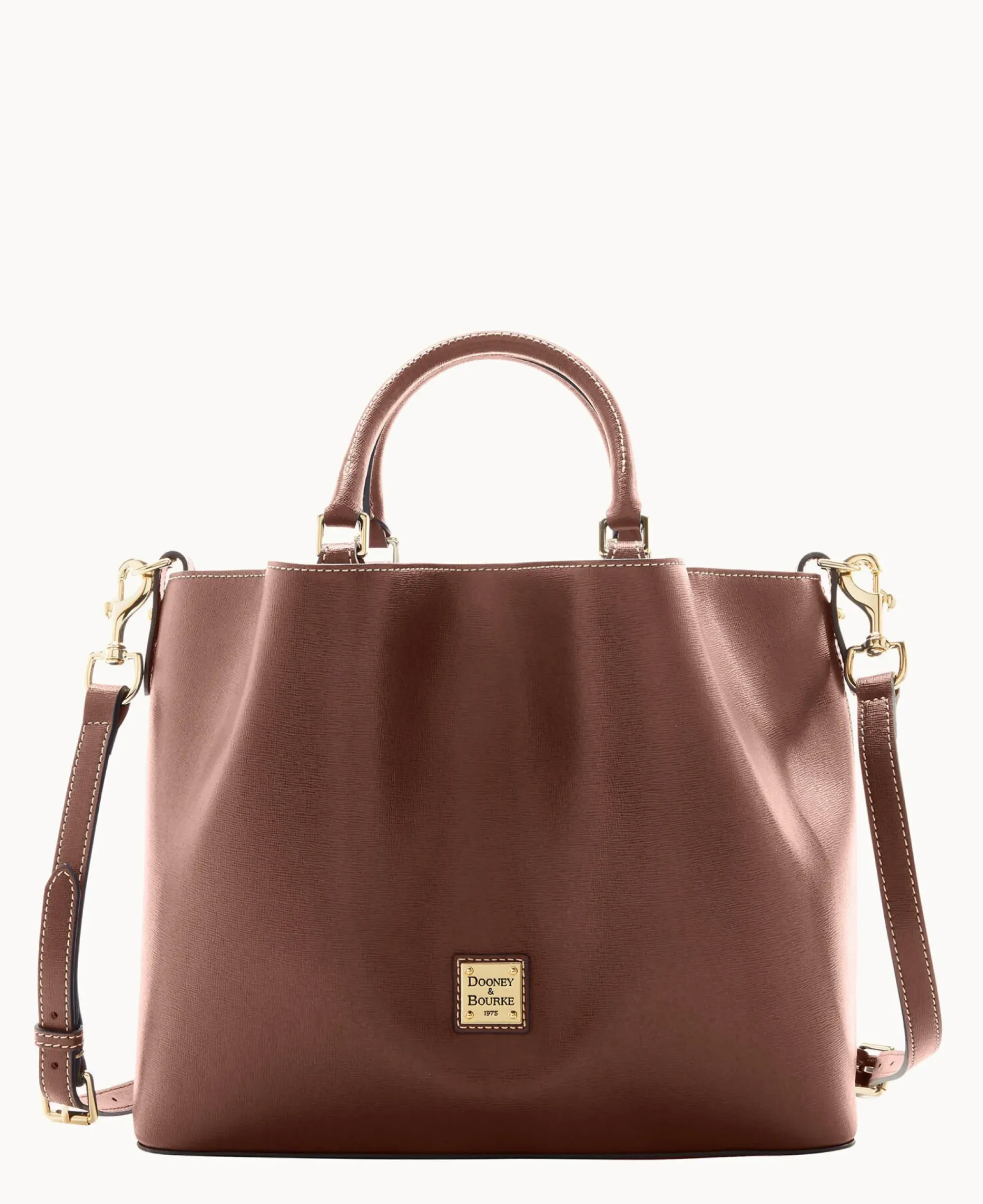 Dooney & Bourke The Saffiano Collection|Textured Leather<Saffiano Large Barlow Amber