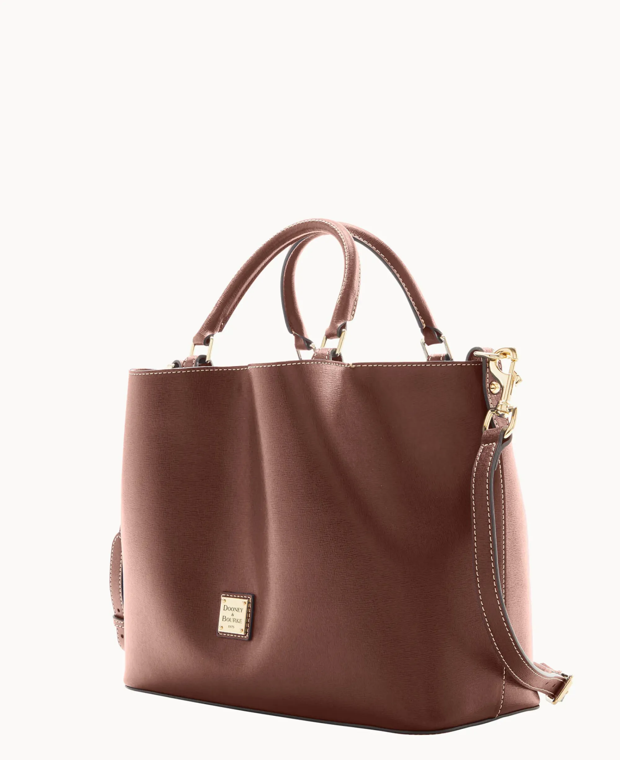 Dooney & Bourke The Saffiano Collection|Textured Leather<Saffiano Large Barlow Amber