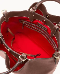 Dooney & Bourke The Saffiano Collection|Textured Leather<Saffiano Large Barlow Amber