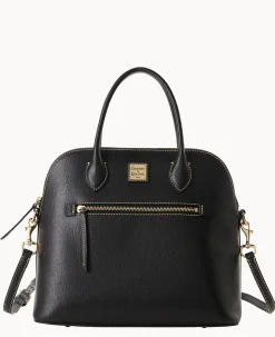 Dooney & Bourke The Saffiano Collection|Textured Leather<Saffiano Large Domed Satchel Black