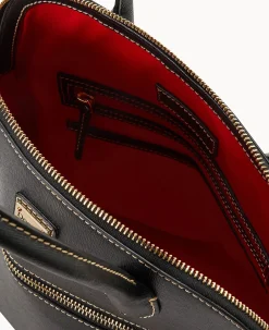 Dooney & Bourke The Saffiano Collection|Textured Leather<Saffiano Large Domed Satchel Black