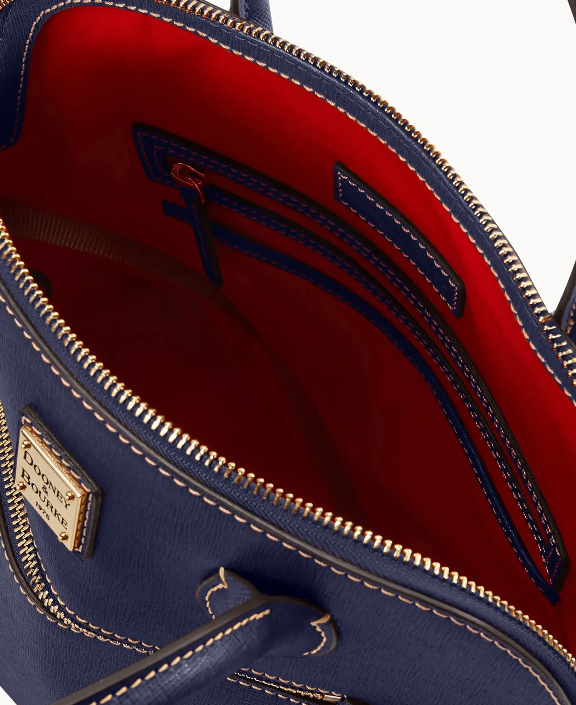 Dooney & Bourke The Saffiano Collection|Textured Leather<Saffiano Large Domed Satchel Marine