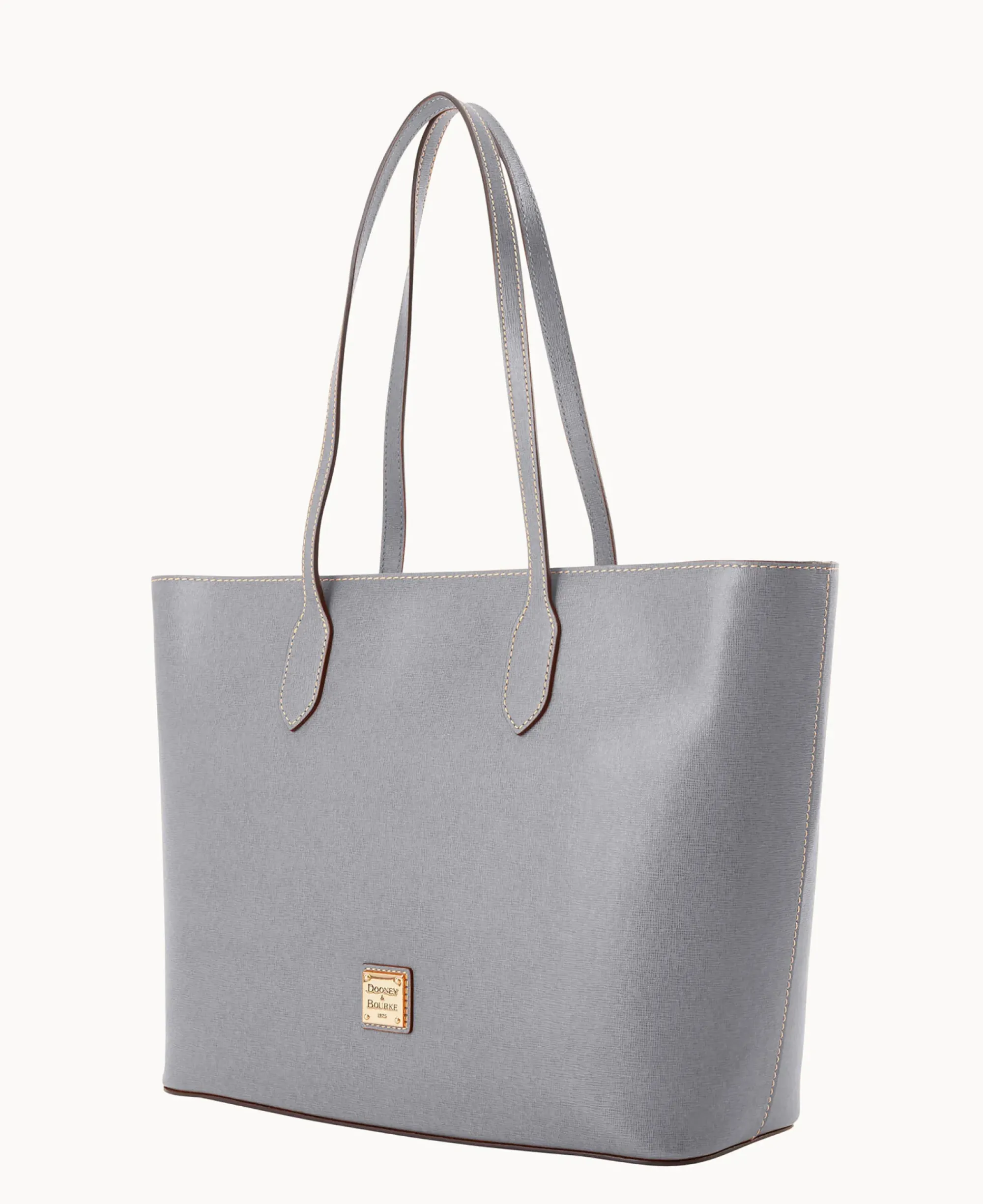 Dooney & Bourke The Saffiano Collection|Textured Leather<Saffiano Large Tote Smoke Grey