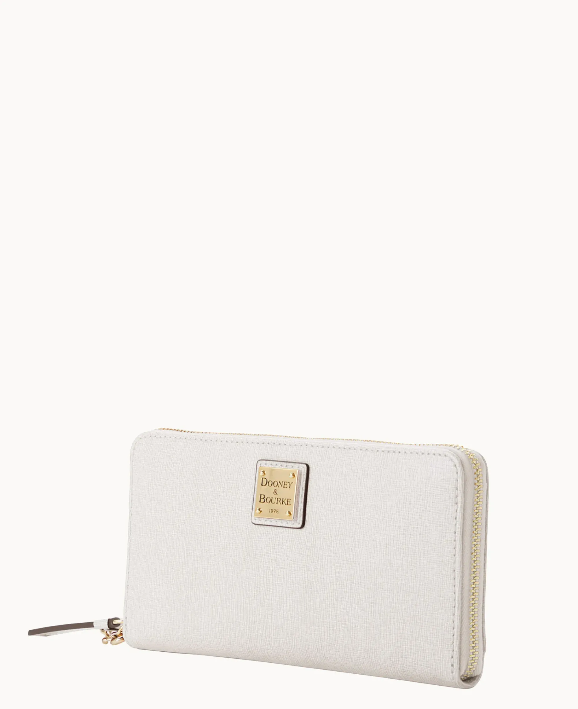 Dooney & Bourke The Saffiano Collection|Grab and Go<Saffiano Large Zip Around Wristlet Ecru