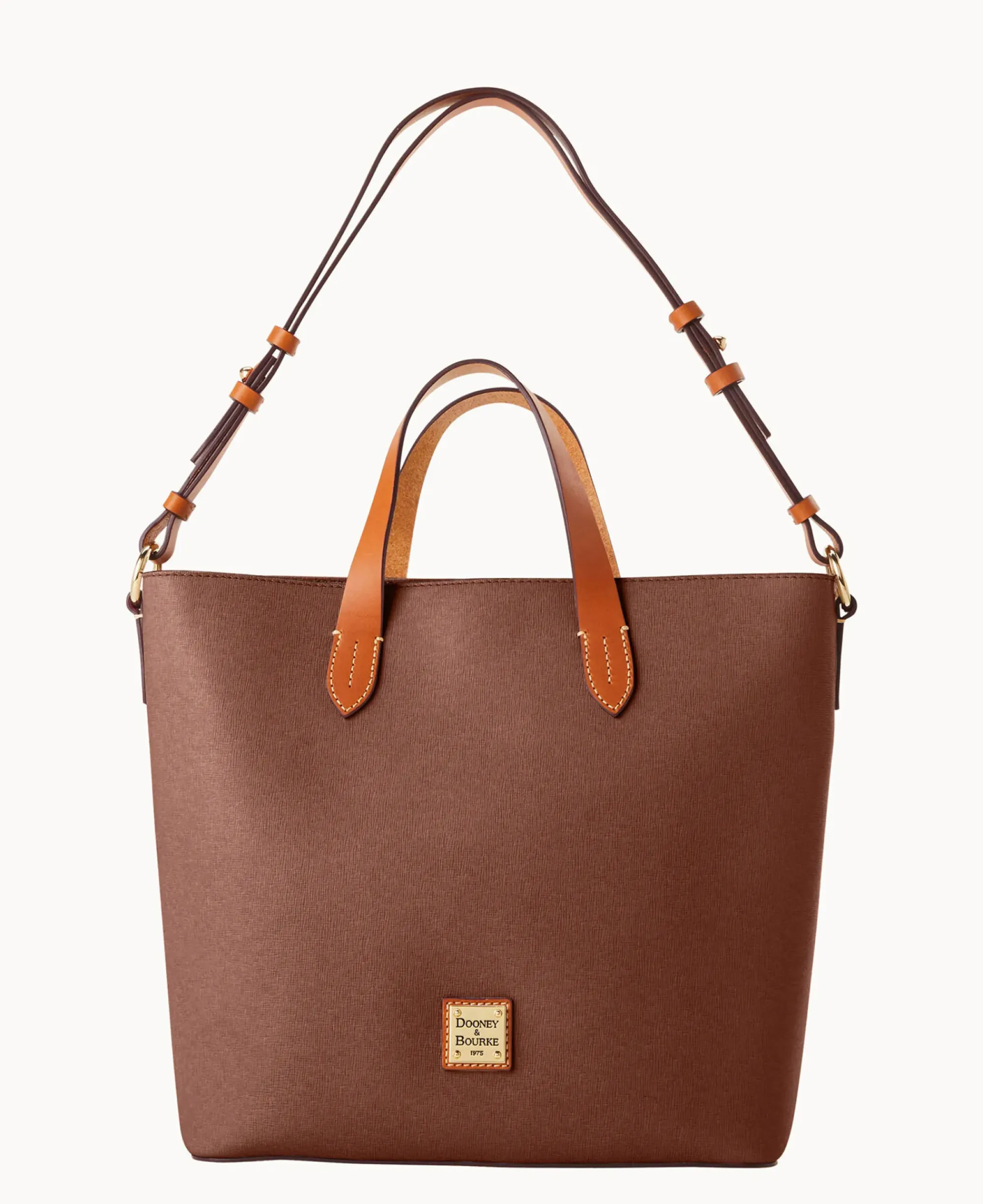 Dooney & Bourke The Saffiano Collection|Textured Leather<Saffiano Lilliana with Pouch Amber