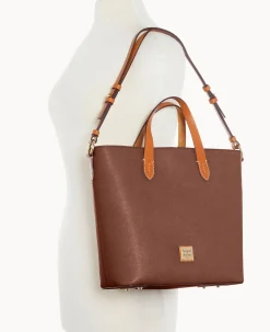 Dooney & Bourke The Saffiano Collection|Textured Leather<Saffiano Lilliana with Pouch Amber