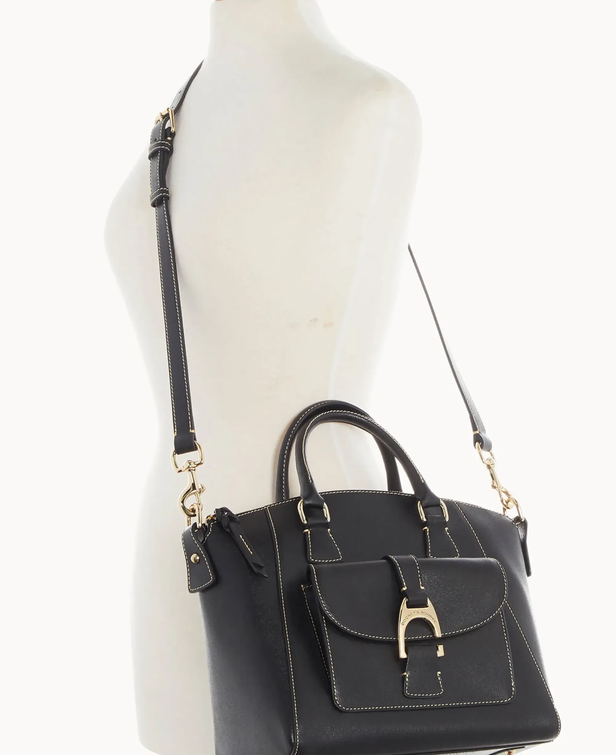 Dooney & Bourke The Saffiano Collection|Textured Leather<Saffiano Naomi Satchel Black