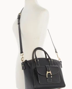 Dooney & Bourke The Saffiano Collection|Textured Leather<Saffiano Naomi Satchel Black