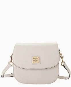 Dooney & Bourke The Saffiano Collection|Textured Leather<Saffiano Saddle Bag Ecru