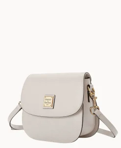 Dooney & Bourke The Saffiano Collection|Textured Leather<Saffiano Saddle Bag Ecru