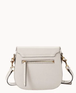 Dooney & Bourke The Saffiano Collection|Textured Leather<Saffiano Saddle Bag Ecru