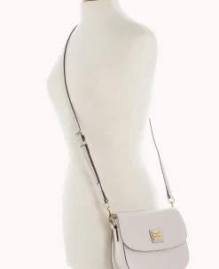 Dooney & Bourke The Saffiano Collection|Textured Leather<Saffiano Saddle Bag Ecru