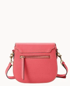 Dooney & Bourke The Saffiano Collection|Textured Leather<Saffiano Saddle Bag Bubble Gum