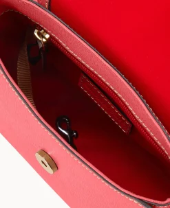 Dooney & Bourke The Saffiano Collection|Textured Leather<Saffiano Saddle Bag Bubble Gum