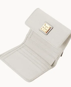 Dooney & Bourke The Saffiano Collection|Grab and Go<Saffiano Small Flap Credit Card Wallet Ecru