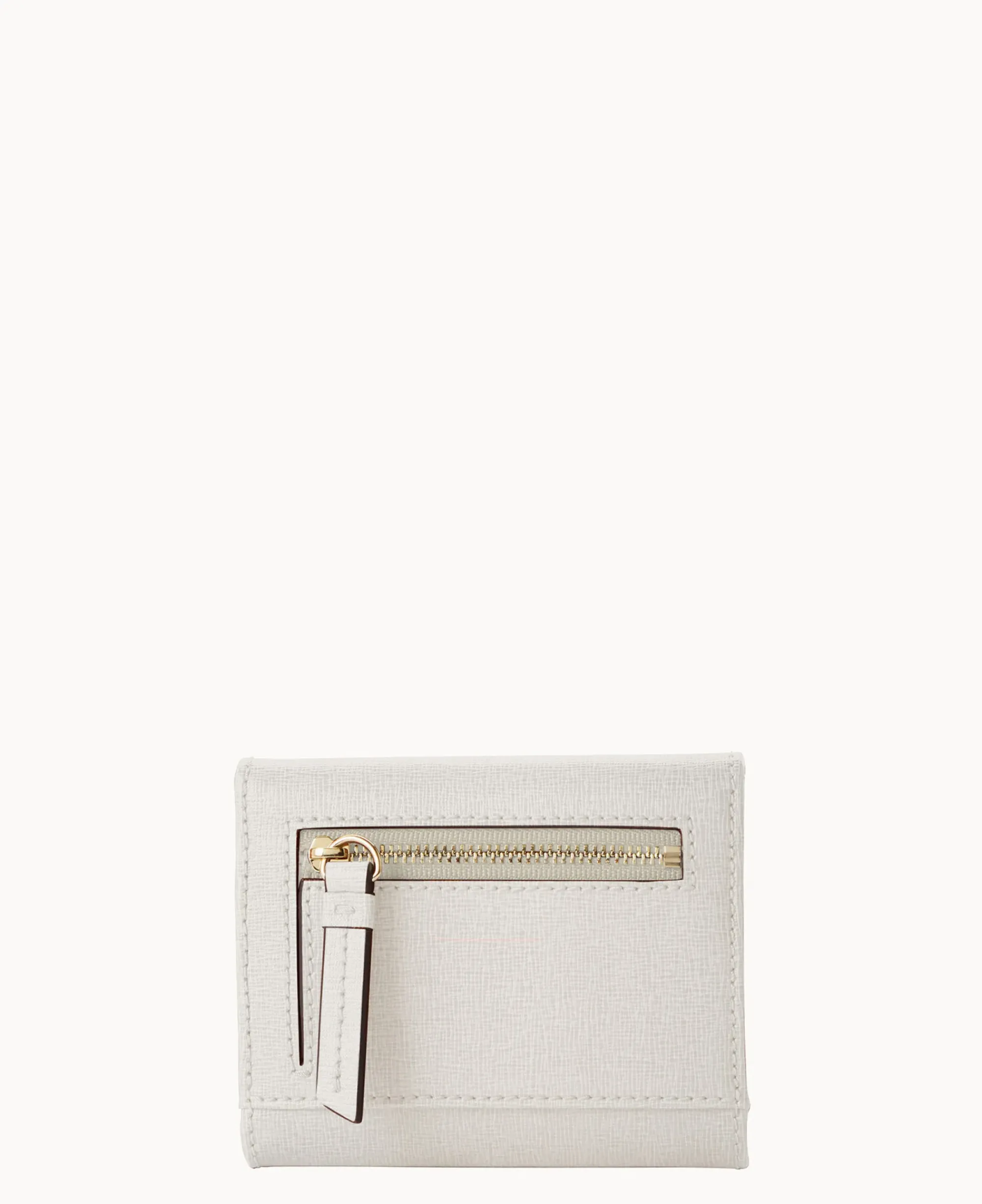 Dooney & Bourke The Saffiano Collection|Grab and Go<Saffiano Small Flap Credit Card Wallet Ecru