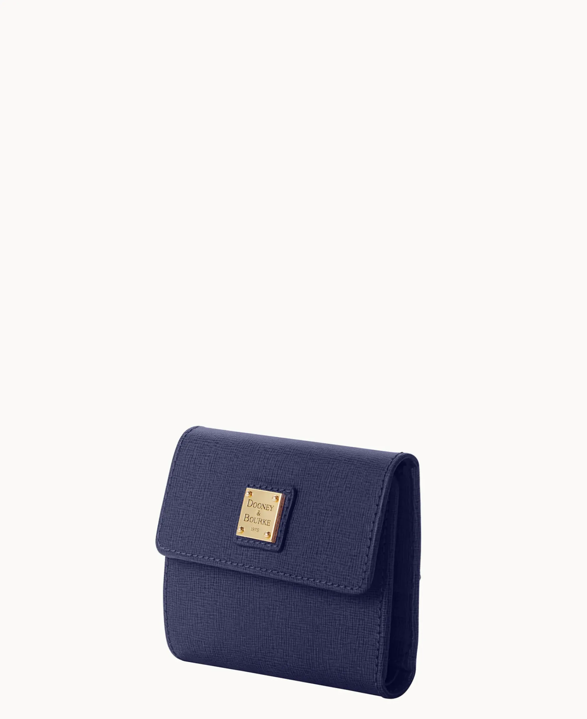 Dooney & Bourke The Saffiano Collection|Grab and Go<Saffiano Small Flap Credit Card Wallet Marine