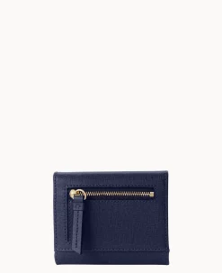 Dooney & Bourke The Saffiano Collection|Grab and Go<Saffiano Small Flap Credit Card Wallet Marine