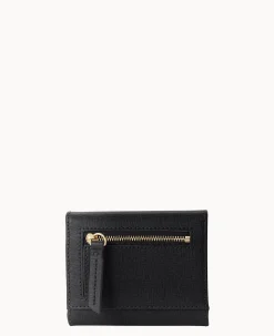 Dooney & Bourke The Saffiano Collection|Grab and Go<Saffiano Small Flap Credit Card Wallet Black