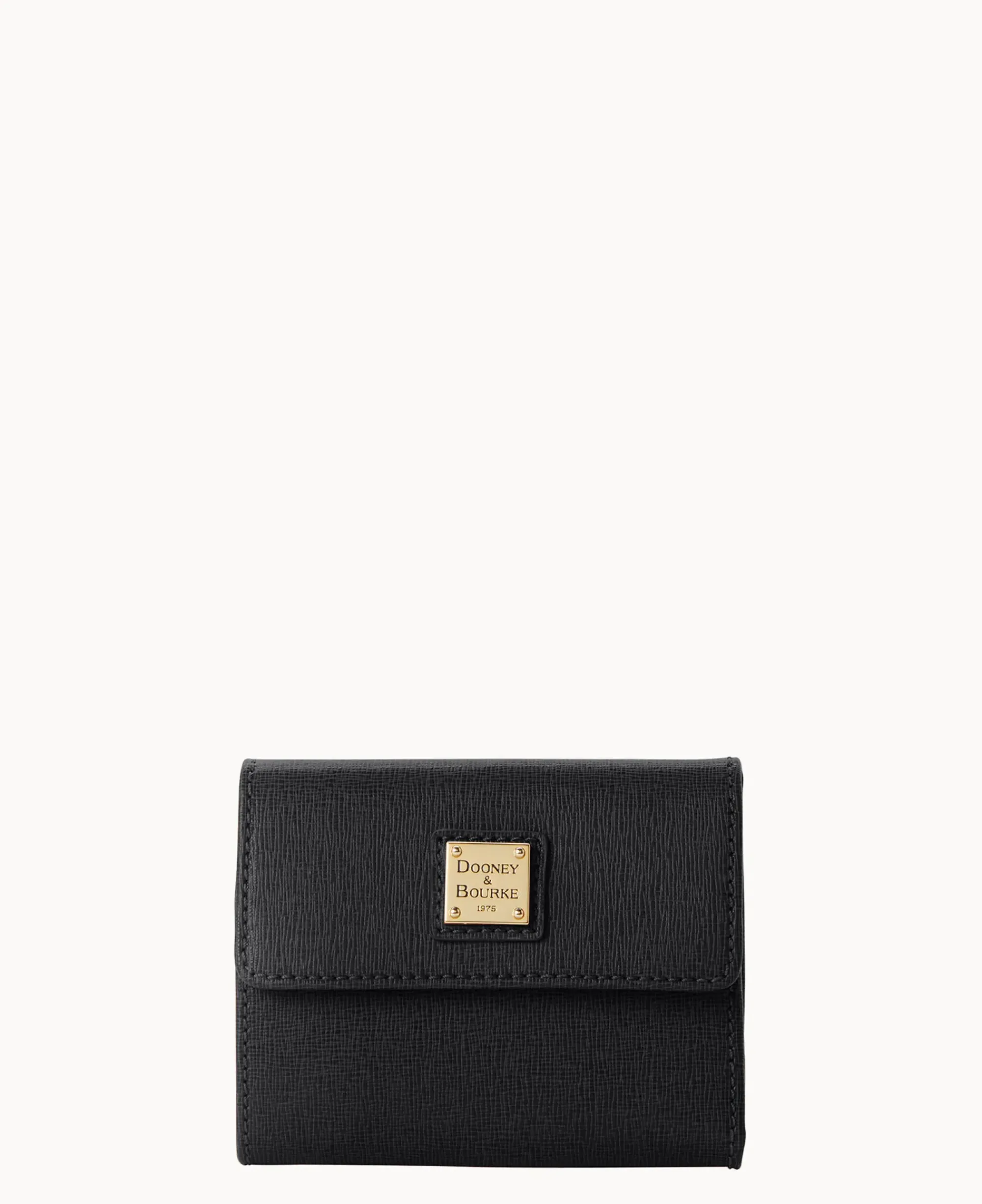 Dooney & Bourke The Saffiano Collection|Grab and Go<Saffiano Small Flap Credit Card Wallet Black