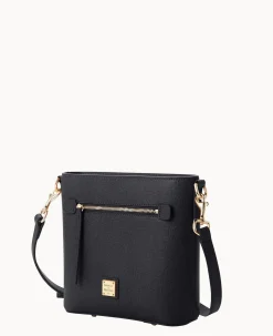 Dooney & Bourke The Saffiano Collection|Textured Leather<Saffiano Small Zip Crossbody Black