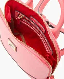 Dooney & Bourke The Saffiano Collection|Textured Leather<Saffiano Small Zip Pod Backpack Bubble Gum