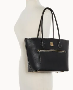 Dooney & Bourke The Saffiano Collection|Textured Leather<Saffiano Tote Black