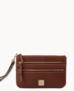 Dooney & Bourke The Saffiano Collection|Grab and Go<Saffiano Triple Zip Wristlet Amber