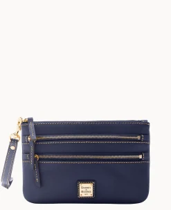 Dooney & Bourke The Saffiano Collection|Grab and Go<Saffiano Triple Zip Wristlet Marine