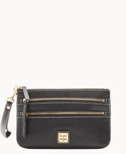 Dooney & Bourke The Saffiano Collection|Grab and Go<Saffiano Triple Zip Wristlet Black