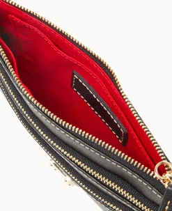 Dooney & Bourke The Saffiano Collection|Grab and Go<Saffiano Triple Zip Wristlet Black