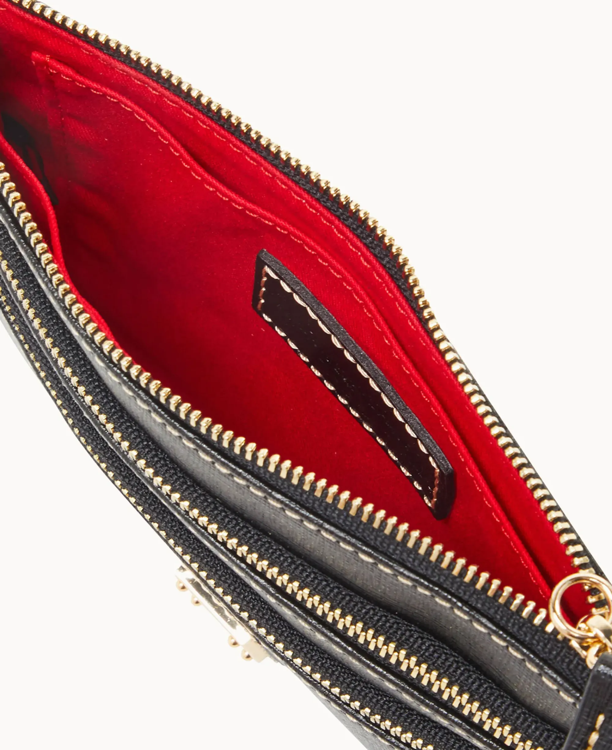 Dooney & Bourke The Saffiano Collection|Grab and Go<Saffiano Triple Zip Wristlet Black