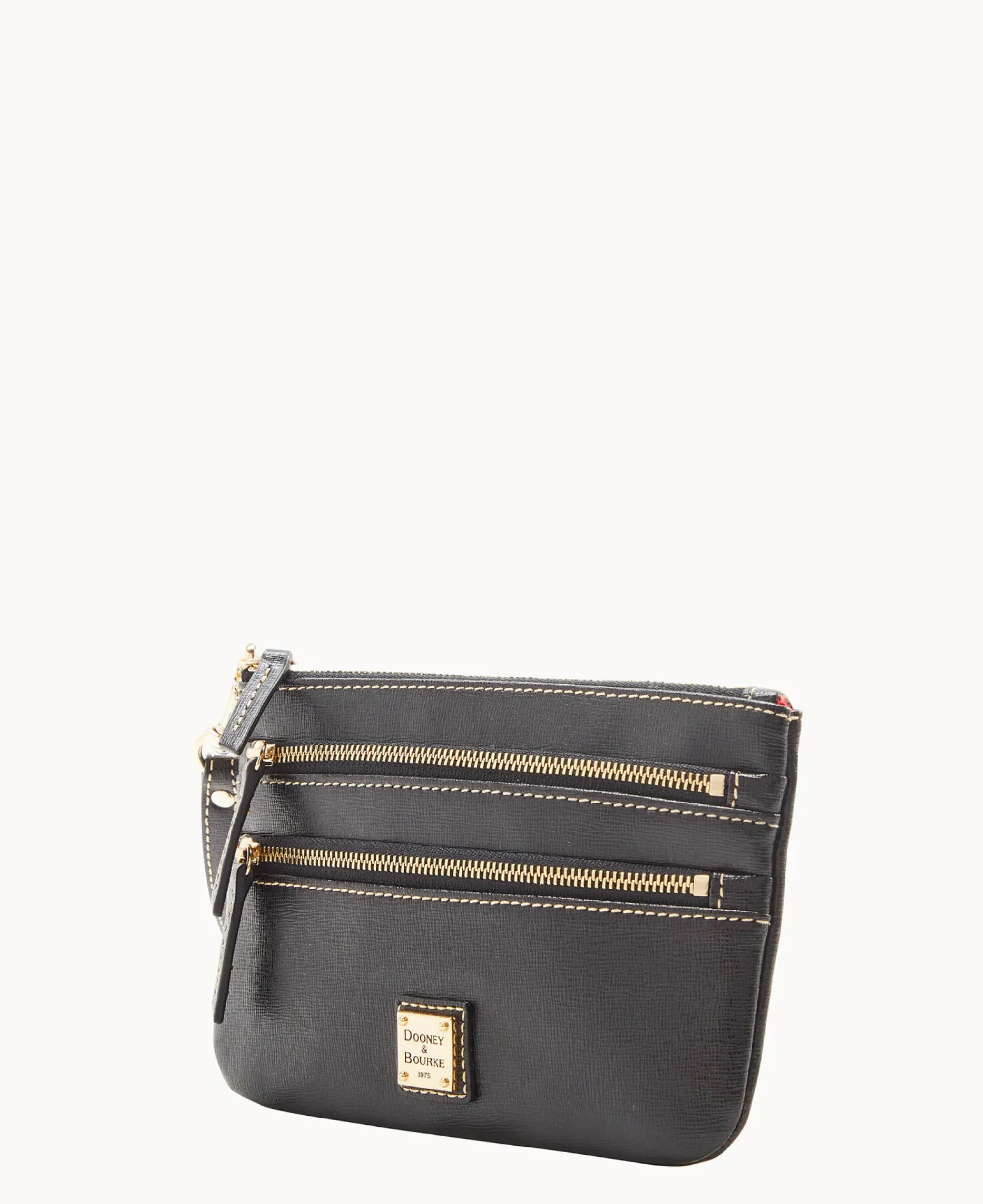 Dooney & Bourke The Saffiano Collection|Grab and Go<Saffiano Triple Zip Wristlet Black