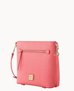 Dooney & Bourke The Saffiano Collection|Textured Leather<Saffiano Zip Crossbody Bubble Gum