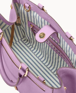 Dooney & Bourke The Saffiano Collection|Ready For the Getaway<Saffiano Zip Satchel Light Mauve