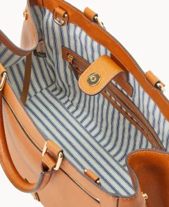 Dooney & Bourke The Saffiano Collection|Ready For the Getaway<Saffiano Zip Satchel Natural