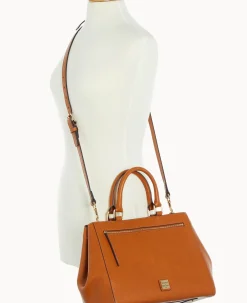 Dooney & Bourke The Saffiano Collection|Ready For the Getaway<Saffiano Zip Satchel Natural