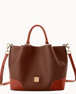 Dooney & Bourke Pebbled Leather|Shoulder Bags<Sorrento Large Barlow Bark