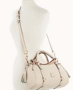 Dooney & Bourke Ready For the Getaway|Pebbled Leather<Sorrento Satchel Cream
