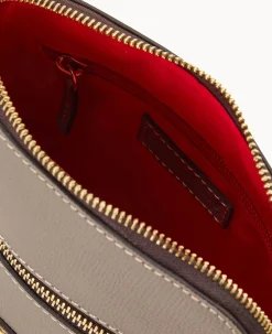 Dooney & Bourke Pebbled Leather|Mini Bags<Sorrento Zip Domed Crossbody Smoke Grey