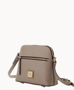 Dooney & Bourke Pebbled Leather|Mini Bags<Sorrento Zip Domed Crossbody Smoke Grey
