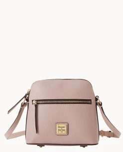 Dooney & Bourke Pebbled Leather|Mini Bags<Sorrento Zip Domed Crossbody Mushroom