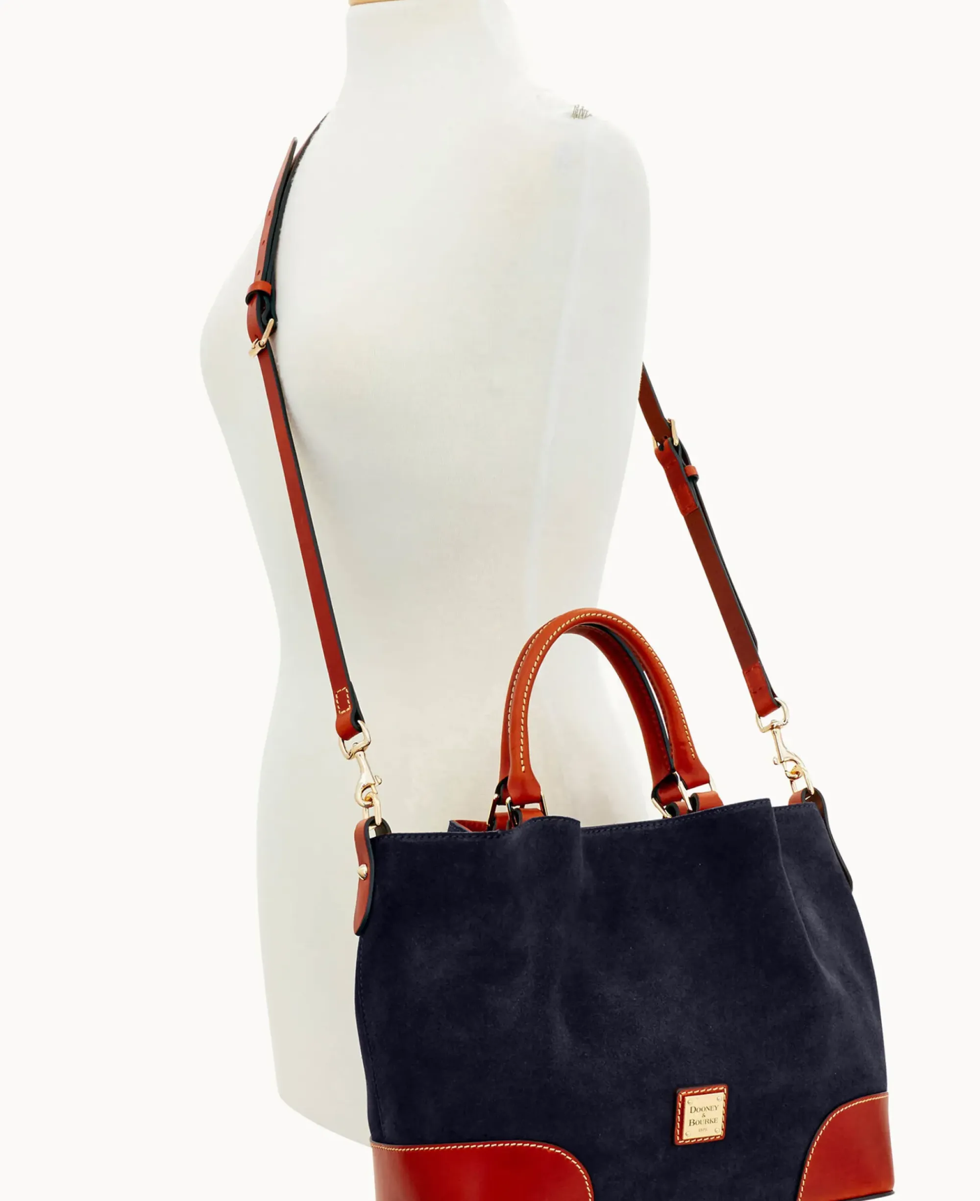 Dooney & Bourke Ready For the Getaway|Textured Leather<Suede Brenna Navy