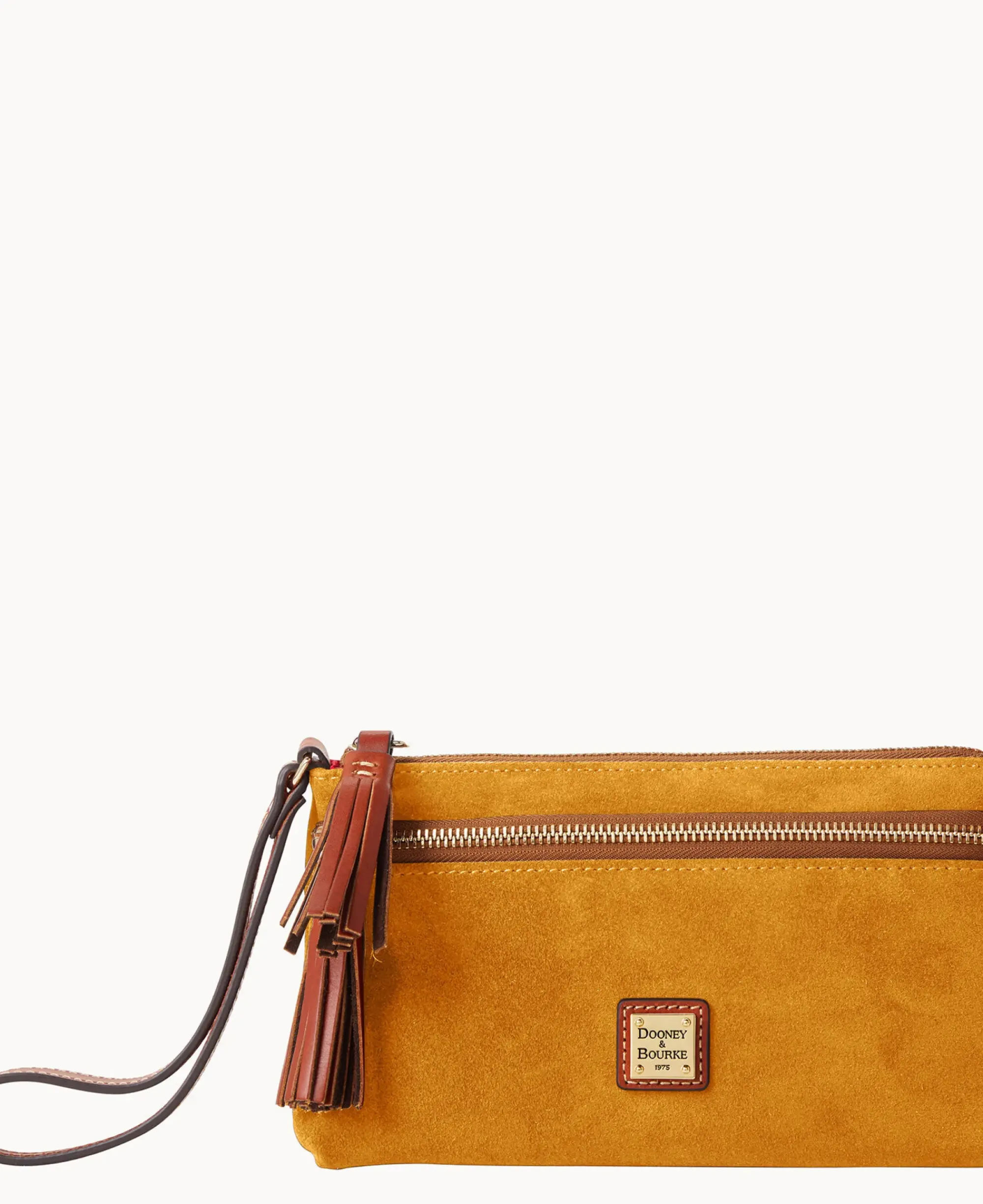 Dooney & Bourke Grab and Go|Wristlets<Suede Double Zip Wristlet Chamois