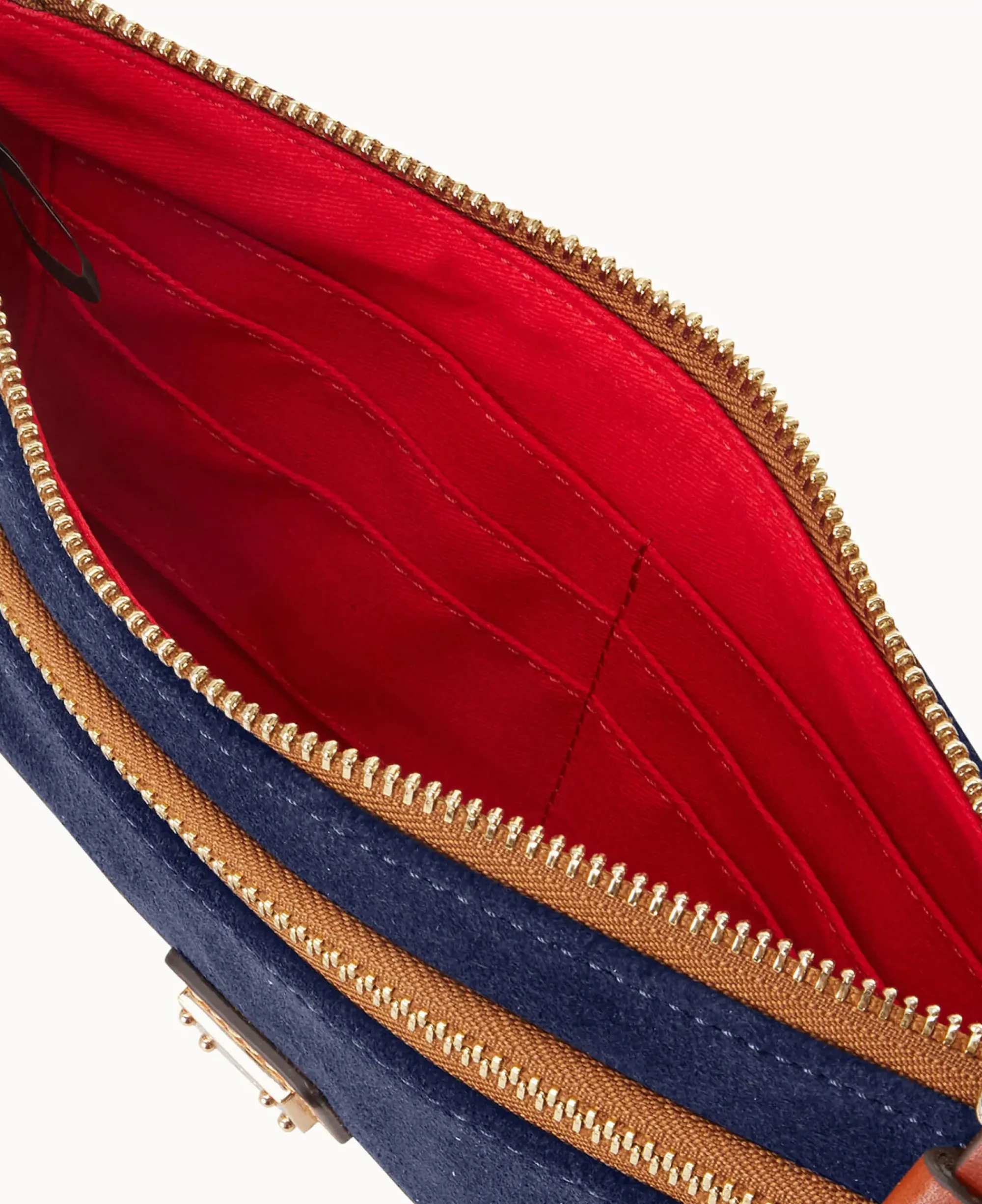 Dooney & Bourke Grab and Go|Wristlets<Suede Double Zip Wristlet Navy