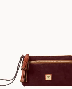 Dooney & Bourke Grab and Go|Wristlets<Suede Double Zip Wristlet Wine