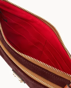 Dooney & Bourke Grab and Go|Wristlets<Suede Double Zip Wristlet Wine